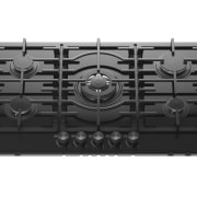 LG 90cm Built-In Gas Cooktop with Cast Iron Wok Grids and Black Tempered Glass, LG cooktop right burner detail view, CG7D3626G, thumbnail 9