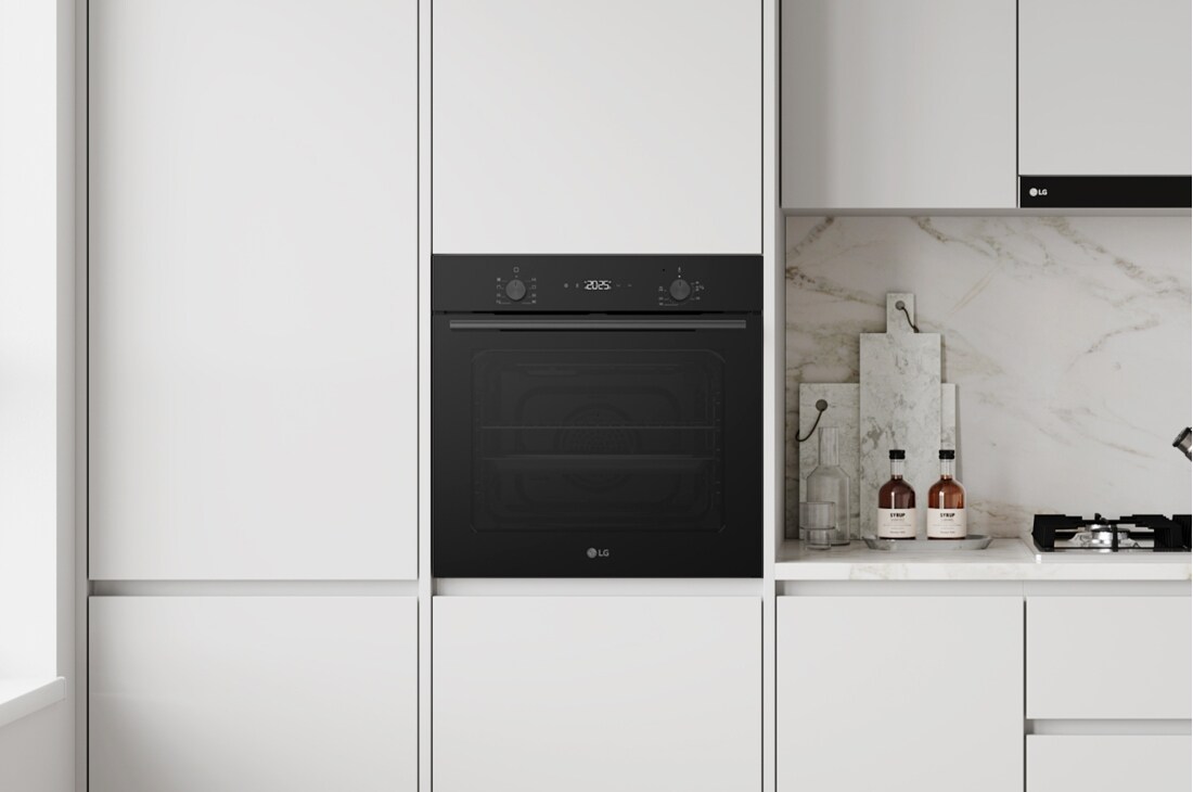 LG Built-In 60cm Electric Oven, 61L Capacity with Air Fry Function, Modern kitchen with built-in black wall oven and gas cooktop., WS5D6010G, thumbnail 15