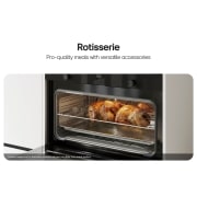 LG 90cm Built-In Gas Oven, 52L Capacity with Air Fry Function, Built-in oven with rotisserie accessory roasting a whole chicken., WSG5D9611G, thumbnail 6