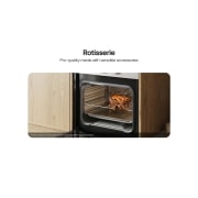 LG 60cm Built-In Gas Oven, 52L Capacity with Air Fry Function, Built-in oven with rotisserie accessory roasting a whole chicken., WSG3D6011S, thumbnail 6