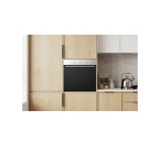 LG 60cm Built-In Gas Oven, 52L Capacity with Air Fry Function, Modern kitchen with built-in black wall oven in light wood cabinetry., WSG3D6011S, thumbnail 15