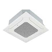 LG  Ceiling Cassette,  4-Way Cassette_Inverter_H/P (1Φ), 18kBtu, LG Ceiling Concealed Duct is a gray rectangular parallelepiped with some air inlets on the right side and an air outlet vent on the front., ATNW30GPLS1 ENWTJRD + ATUW30GPLS1 ENWTMEA, thumbnail 2