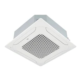 LG Ceiling Cassette consists of a white top and bottom. At the bottom, there are fans in each of the four directions, so air can flow.2