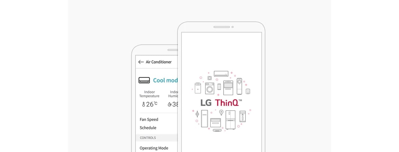 LG ThinQ™ application allows users to conveniently monitor and control their air conditioners