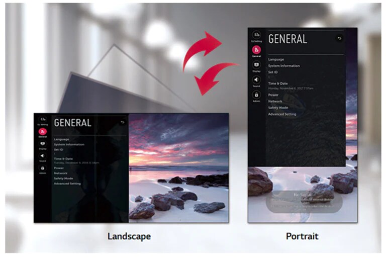 Dedicated GUI for Portrait Orientation