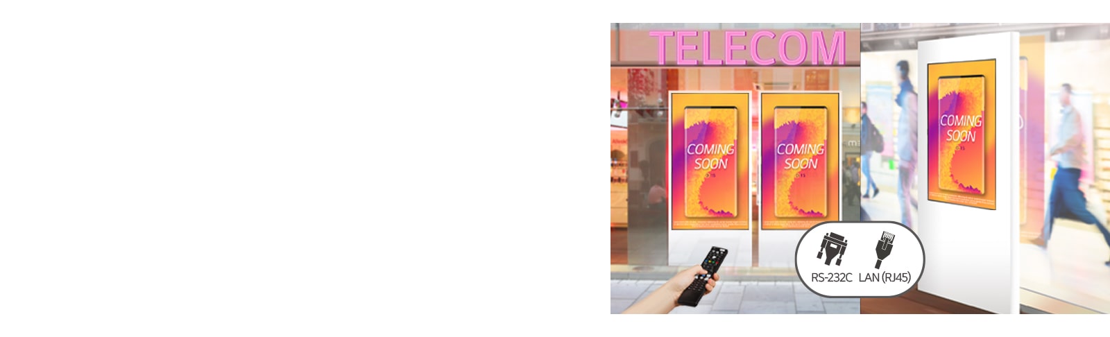 It operates displays simultaneously with one remote control.