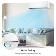 LG wall-mounted 2 Ton ON/OFF Air conditioner, Fast Cooling, Dual Sensing, Smart Operation, Anti Corrosion Gold Fin™, Auto Restart, LED Indication, LGC24T3, thumbnail 9