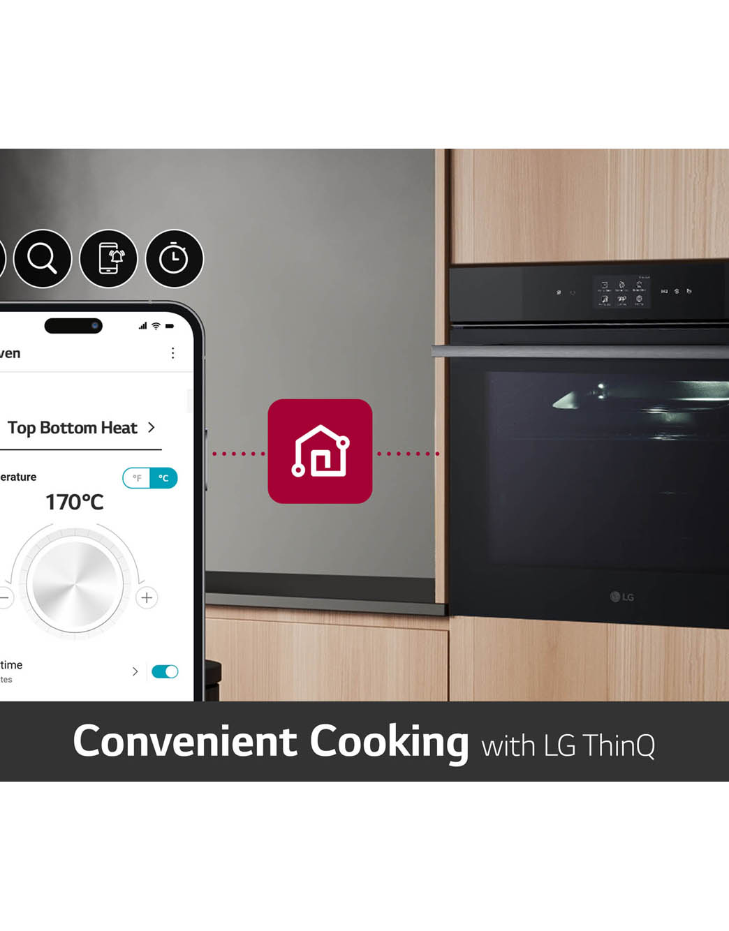 LG InstaView Oven 76 Liters A++ Air Fry & Steam Sous-Vide , WSED7667M
