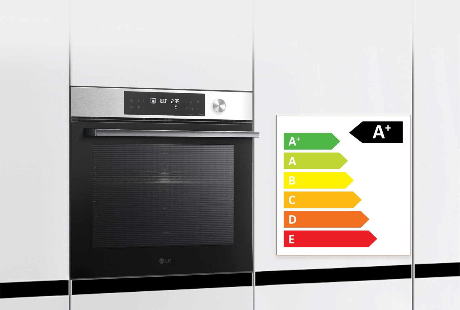 An image showing the oven and the A++ energy rating.