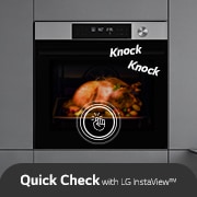 LG InstaView Oven 76 Liters A+ Air Fry & Air Sous-Vide, InstaView_There is a pictogram on the door that expresses the knock, and the inside of the oven is lit up., WSED7613S, thumbnail 9