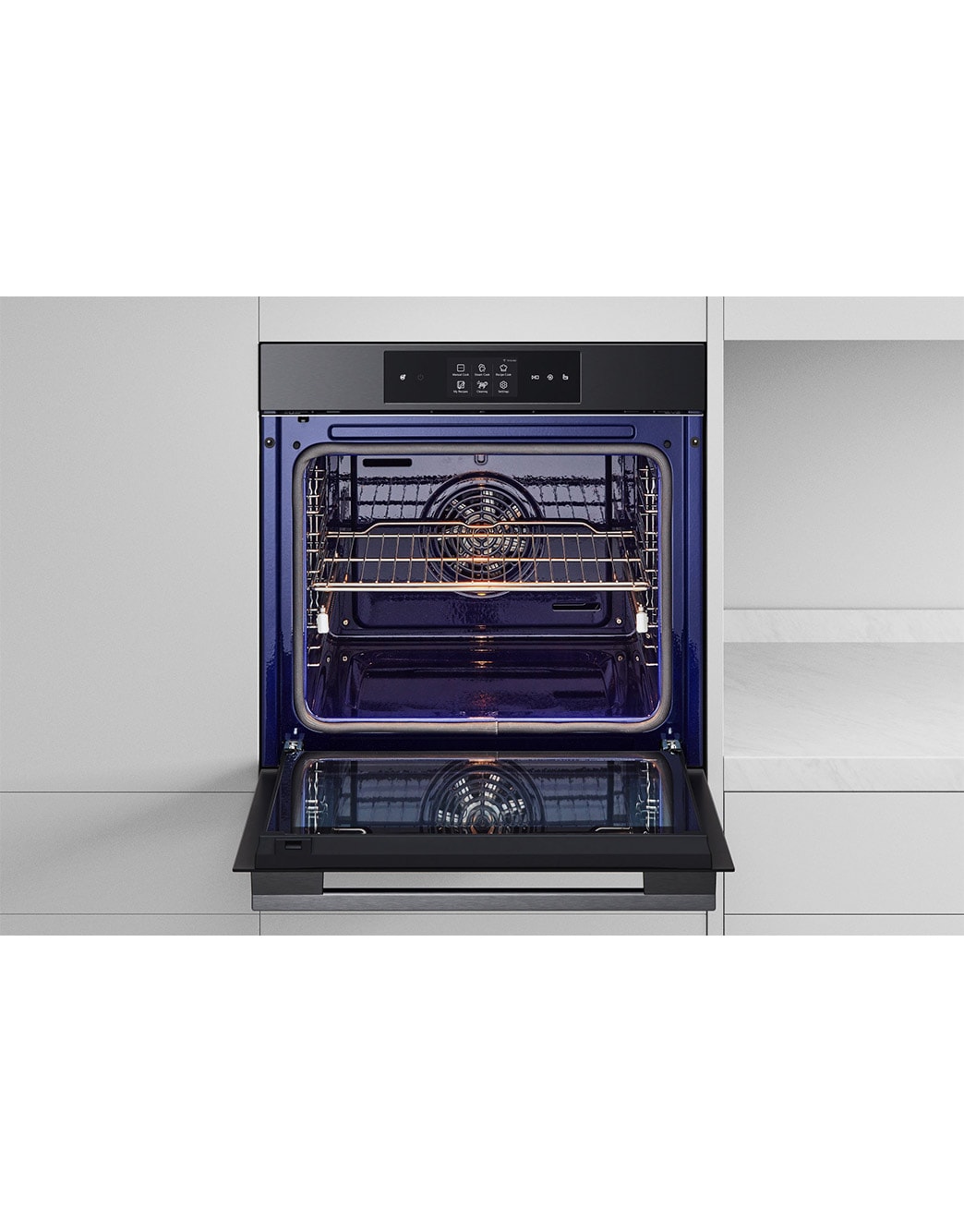 LG InstaView Oven 76 Liters A++ Air Fry & Air Sous-Vide, Front view (Open), WSED7665B
