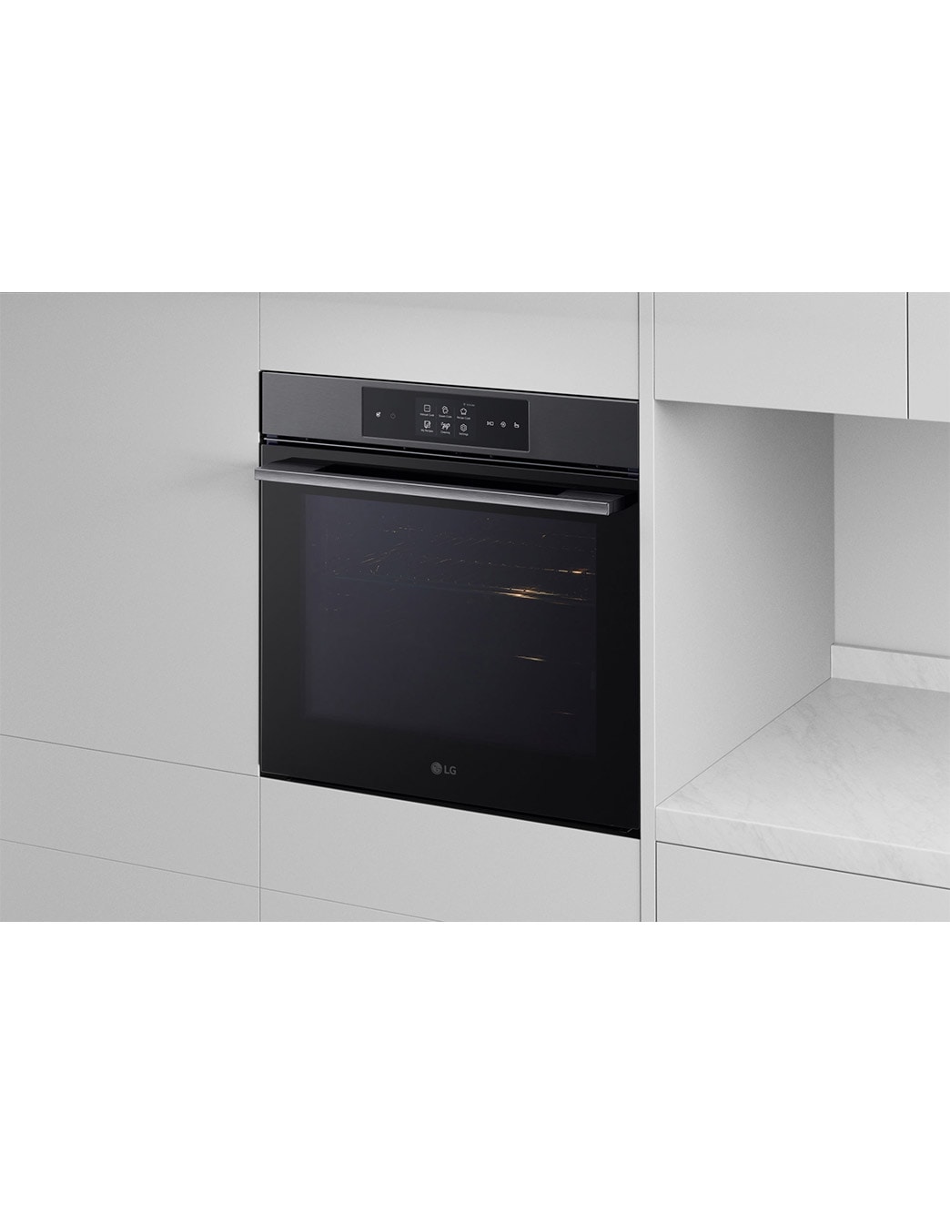 LG InstaView Oven 76 Liters A++ Air Fry & Air Sous-Vide, Right side view, WSED7665B