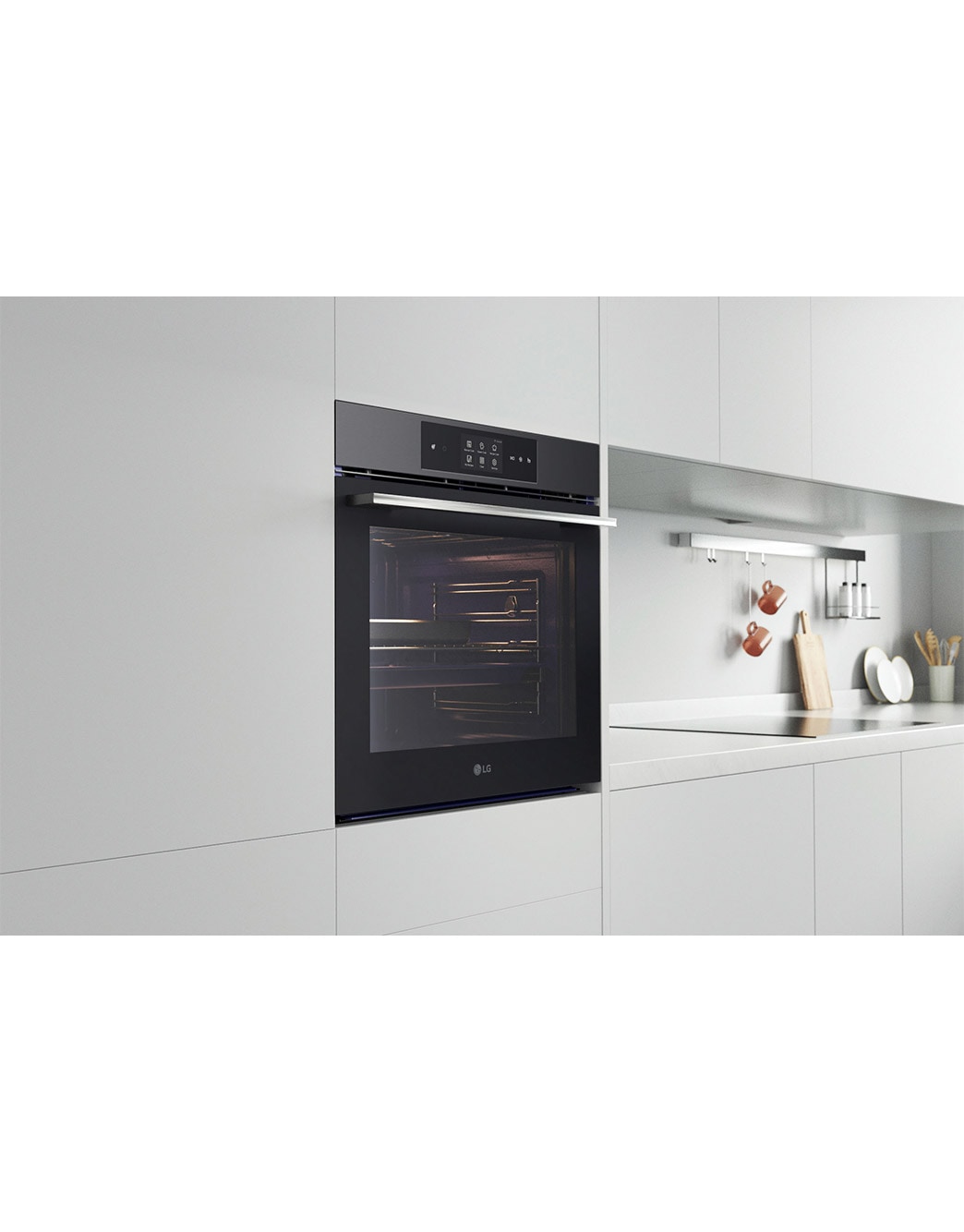 LG InstaView Oven 76 Liters A++ Air Fry & Air Sous-Vide, Lifestyle cut (oven focus), WSED7665B