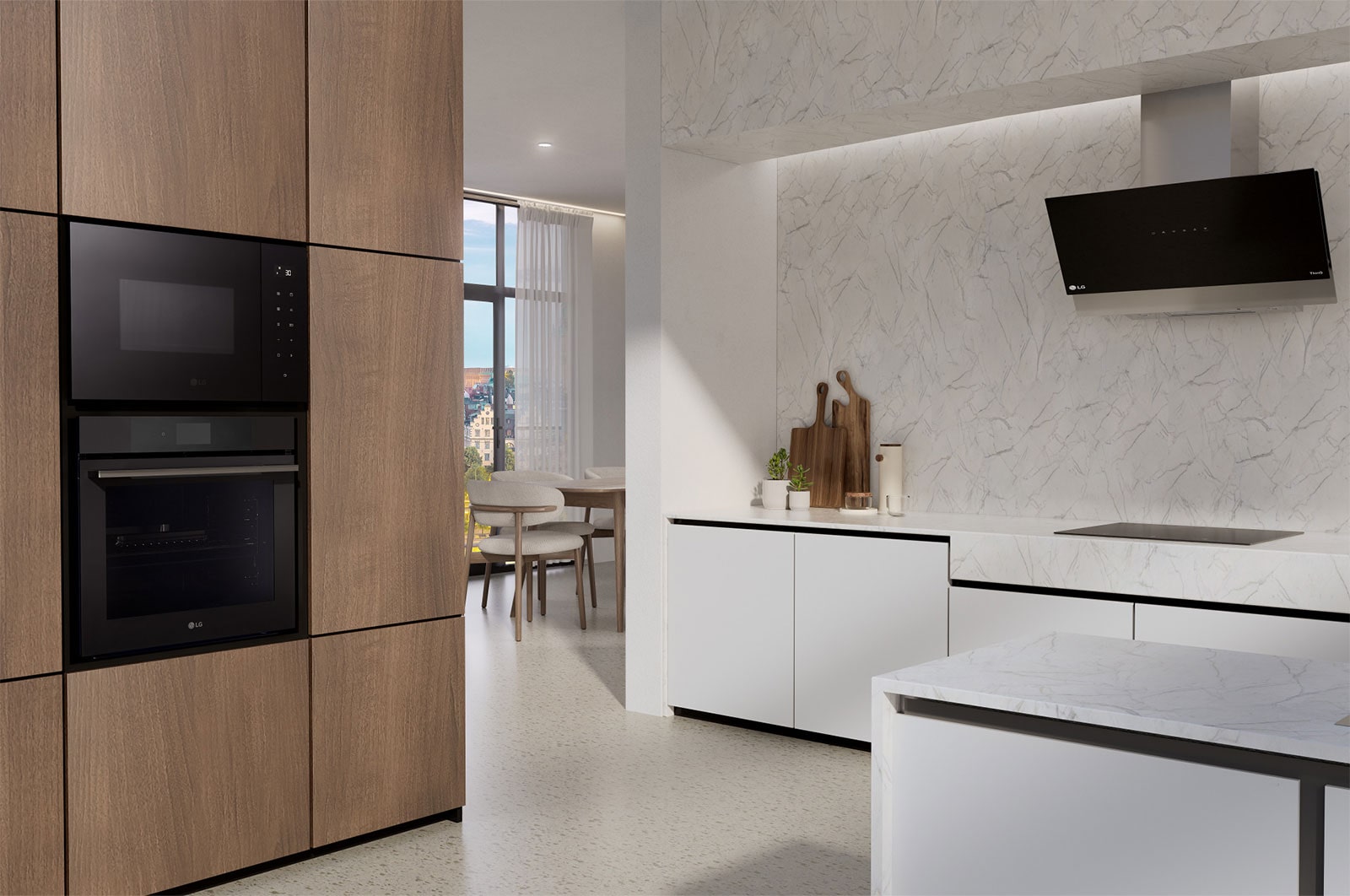 LG Built-in Microwave Oven 25L, Black Glass, With LED Touch Display and Child Lock Option, Lifestyle_A, MGBZ2593F