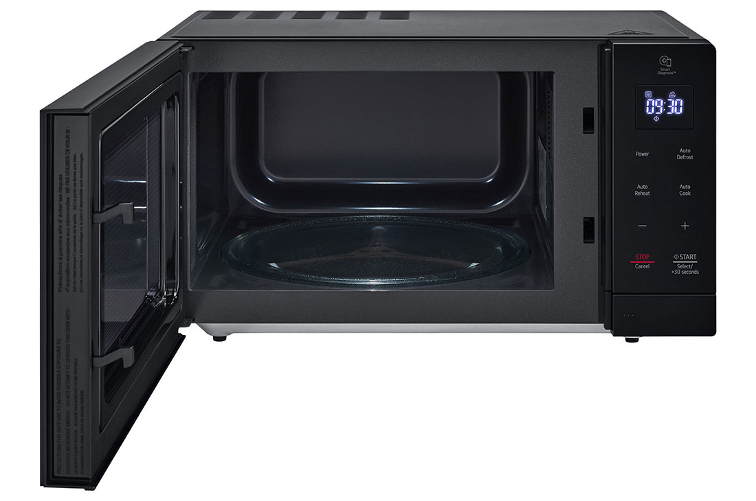 LG NeoChef Microwave 30L - Smart Inverter, Even Heating, Even Defrosting, Front open with food, MS3032JAS, thumbnail 2