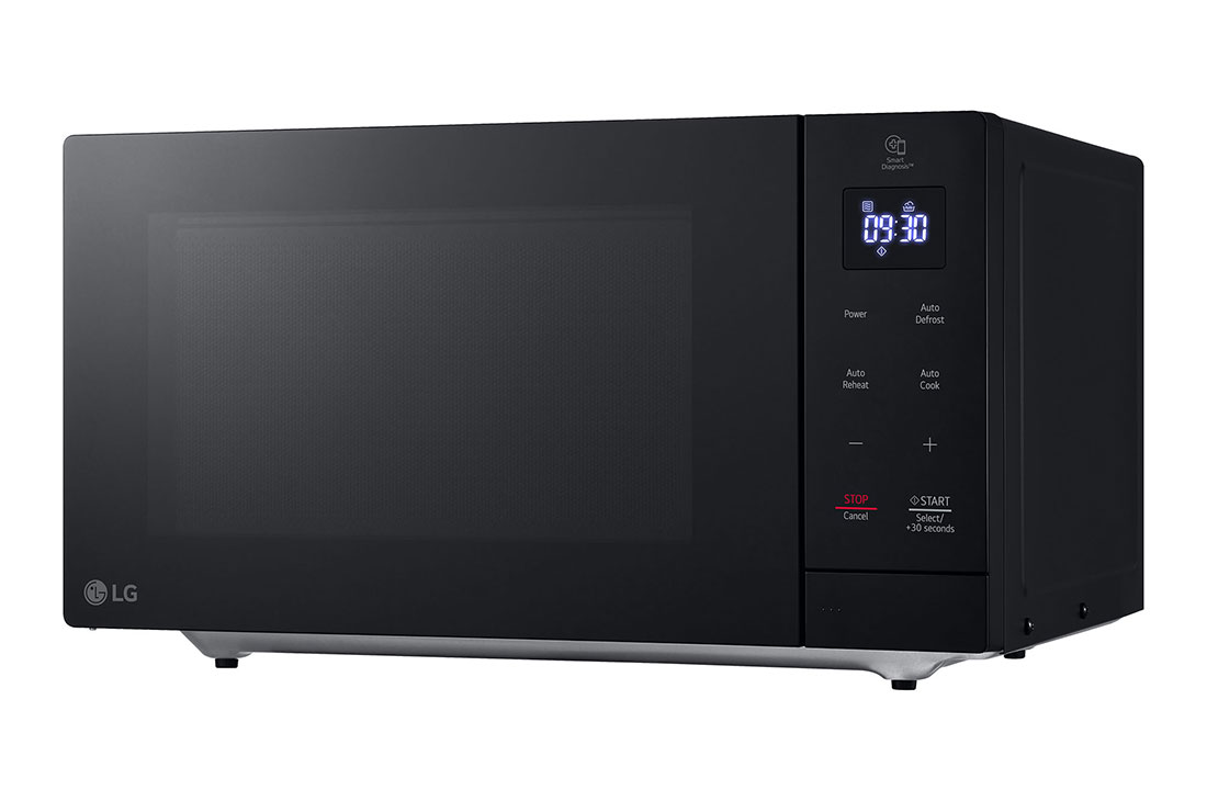 LG NeoChef Microwave 30L - Smart Inverter, Even Heating, Even Defrosting, Right side open with food, MS3032JAS, thumbnail 7