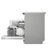 LG QuadWash™ Dishwasher, 14 Place Settings, EasyRack™ Plus, Inverter Direct Drive, Platinum Silver color, Side with bottom view, DFC612FV, thumbnail 11