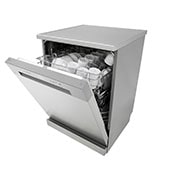 LG QuadWash™ Dishwasher, 14 Place Settings, EasyRack™ Plus, Inverter Direct Drive, Platinum Silver color, Right half door open view, DFC612FV, thumbnail 9