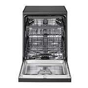 LG QuadWash™ Dishwasher, 14 Place Settings, EasyRack™ Plus, Inverter Direct Drive, ThinQ, Black color, front view without dish, DFC513FD, thumbnail 3
