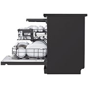LG QuadWash™ Dishwasher, 14 Place Settings, EasyRack™ Plus, Inverter Direct Drive, ThinQ, Black color, left view, DFC513FD, thumbnail 6