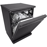 LG QuadWash™ Dishwasher, 14 Place Settings, EasyRack™ Plus, Inverter Direct Drive, ThinQ, Black color, side view, DFC513FD, thumbnail 7