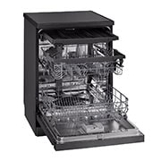 LG QuadWash™ Dishwasher, 14 Place Settings, EasyRack™ Plus, Inverter Direct Drive, ThinQ, Black color, right view without dish, DFC513FD, thumbnail 8