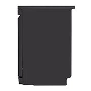LG QuadWash™ Dishwasher, 14 Place Settings, EasyRack™ Plus, Inverter Direct Drive, ThinQ, Black color, side view, DFC513FD, thumbnail 13