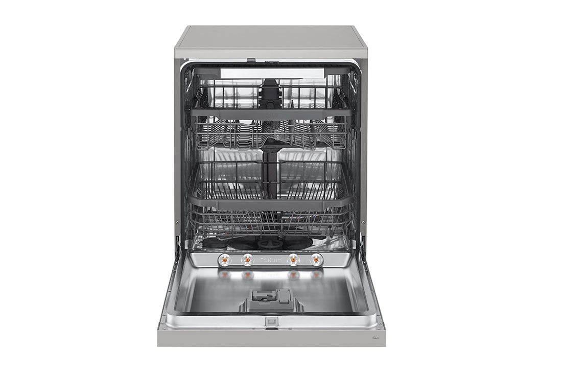 LG QuadWash™ Dishwasher,, EasyRack™ Plus, Inverter Direct Drive, ThinQ, , Front view open, DFC435FP, thumbnail 2