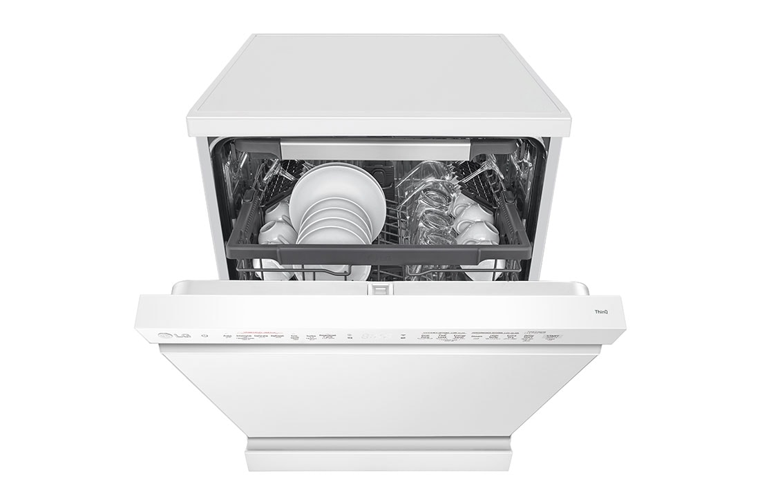 LG Free Standing QuadWash™ Dishwasher, 14 Place Settings, EasyRack™ Plus, Inverter Direct Drive, White color, DFC435FW, thumbnail 10