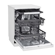 LG Free Standing QuadWash™ Dishwasher, 14 Place Settings, EasyRack™ Plus, Inverter Direct Drive, White color, DFC435FW, thumbnail 4