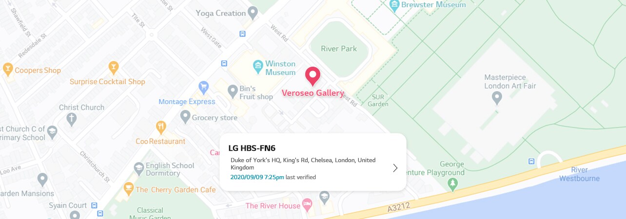 A map is shown with a location pin where the earbud was last connected.