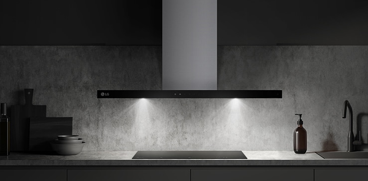 This is an image of the LED light coming out of the hood.