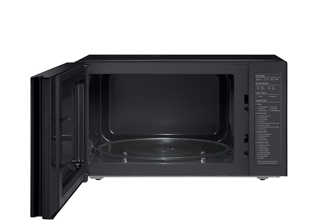 LG Microwave oven 42L, Smart Inverter, Even Heating and Easy Clean, Black color, Front Open View, MH8265DIS, thumbnail 2