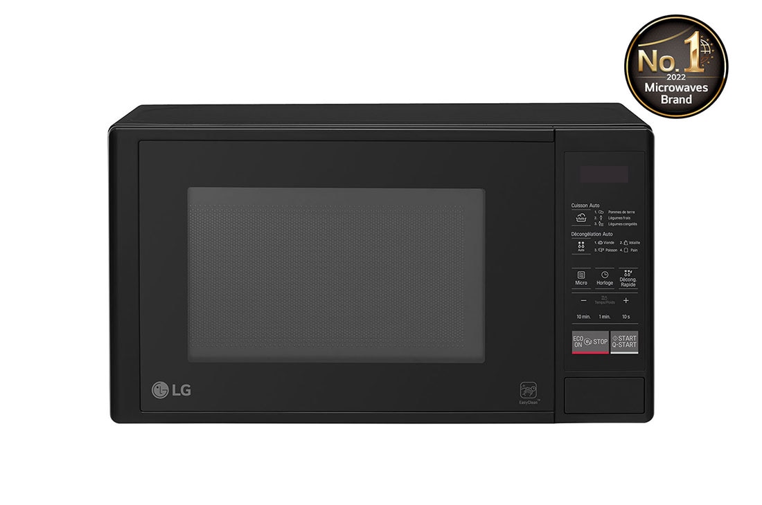 LG Microwave 20L with EasyClean coating, rounded corners, black, MS2042DB