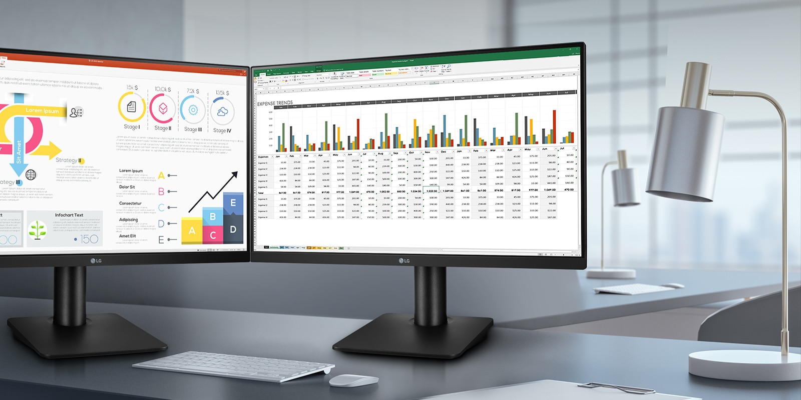 23.8'' IPS Full HD Monitor with 3-Side Virtually Borderless