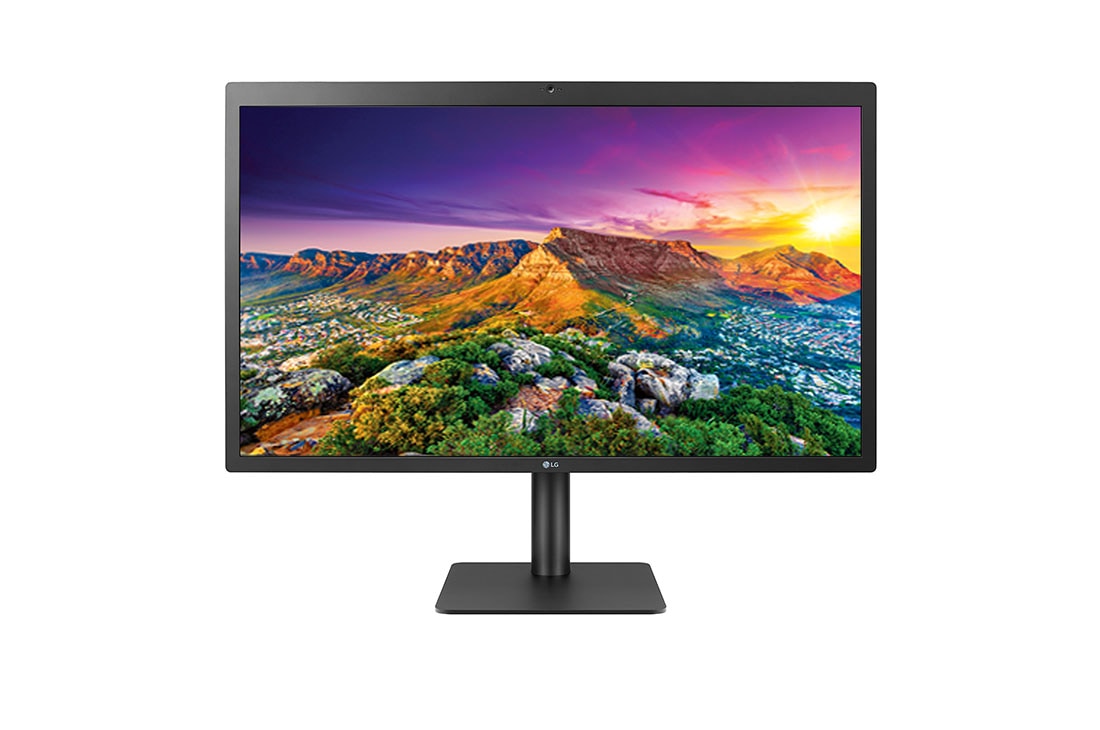 LG 27 Inch Ultra Fine 5K Monitor, Wide Colors & High Brightness, Front view, 27MD5KL-B