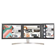 LG UltraWide Dual QHD Monitor 27 inch (5120x1440) Display, front view, 49WL95C-W, thumbnail 2