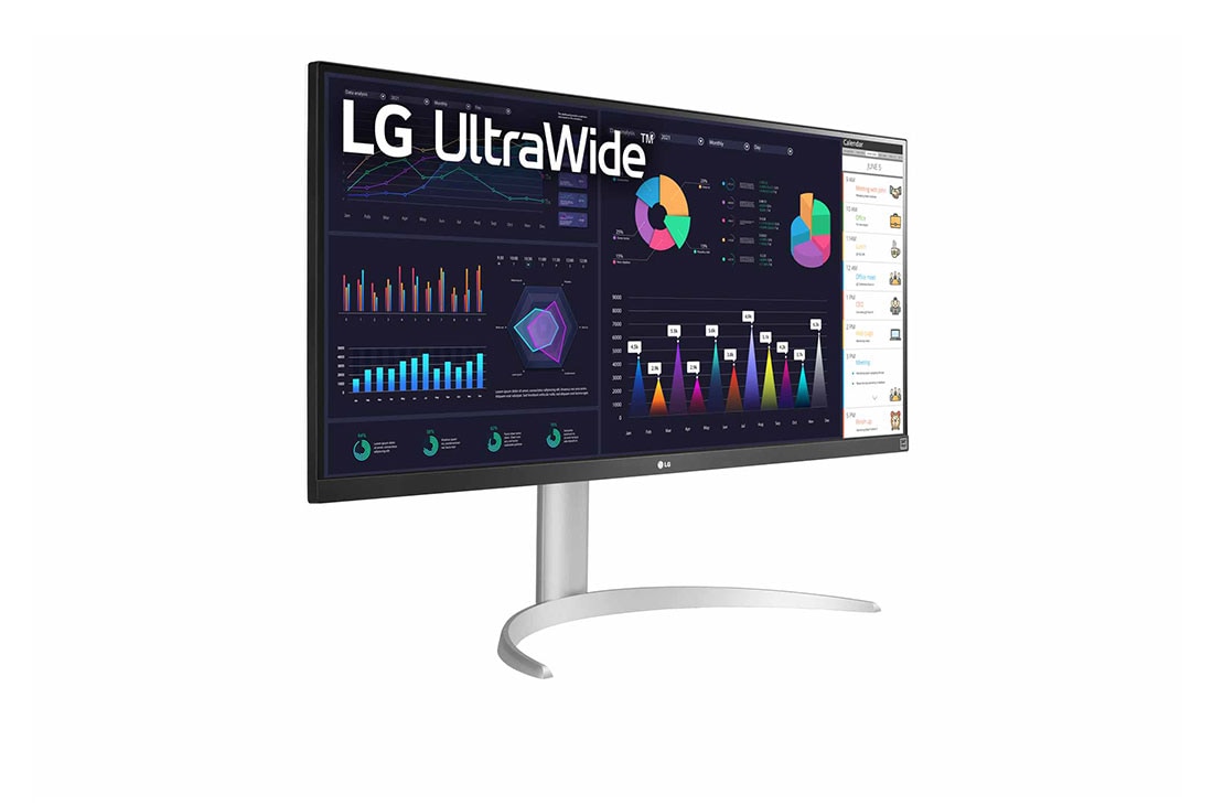  LG 34WQ650-W 34 Inch 21:9 UltraWide Full HD (2560 x 1080) 100Hz  IPS Monitor, 100Hz Refresh Rate with RGB 99% Color Gamut, VESA DisplayHDR  400, USB Type-C, AMD FreeSync, Tilt/Height Adjustable