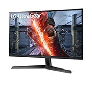 LG 27” UltraGear™ Full HD IPS 1ms (GtG) Gaming Monitor with NVIDIA® G-SYNC® Compatible, -15 degree side view, 27GN60R-B, thumbnail 2