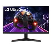 LG 23.8” UltraGear™ Full HD IPS 1ms (GtG) Gaming Monitor, front view, 24GN60R-B, thumbnail 1