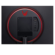 LG 23.8” UltraGear™ Full HD IPS 1ms (GtG) Gaming Monitor, close-up view of ports, 24GN60R-B, thumbnail 8