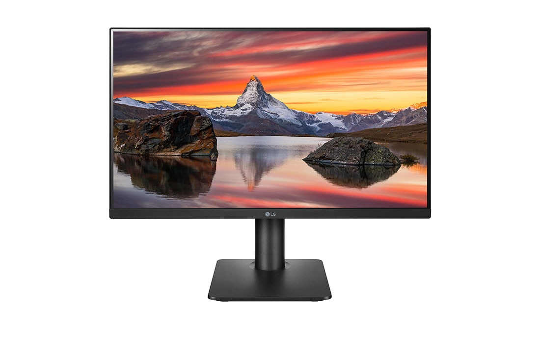 LG 23.8'' IPS Full HD Monitor with 3-Side Virtually Borderless Design, front view, 24MP450-B