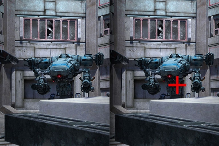 Target point is fixed in the center to enhance shooting accuracy.