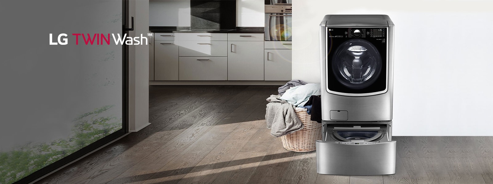 LG Mini Lave-linge Twin Wash Mini FM37E1WH, 3.5 Kg, 700 T/min, 6