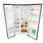 LG Side by Side Refrigerator, 668L Gross Capacity, SmartThinQ™, Inverter Linear Compressor, Silver Color, GCL-267PXL, GCL-267PXL, thumbnail 4