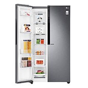 LG Side-By-Side Fridge, 679L Gross Capacity, Inverter Linear Compressor, External Control, Dark Graphite Color, GCB-267VDL, thumbnail 4