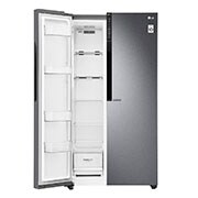 LG Side-By-Side Fridge, 679L Gross Capacity, Inverter Linear Compressor, External Control, Dark Graphite Color, GCB-267VDL, thumbnail 7