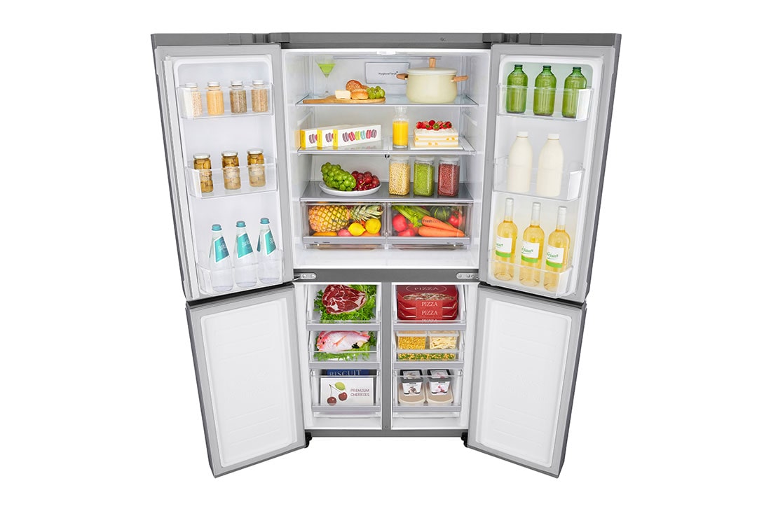LG Réfrigérateur américain de 668 litres, couleur argent, compresseur  linéaire à onduleur, fonction Door in Door™, Hygiene Fresh +, Fin,  Distributeur d'eau et de glaçons