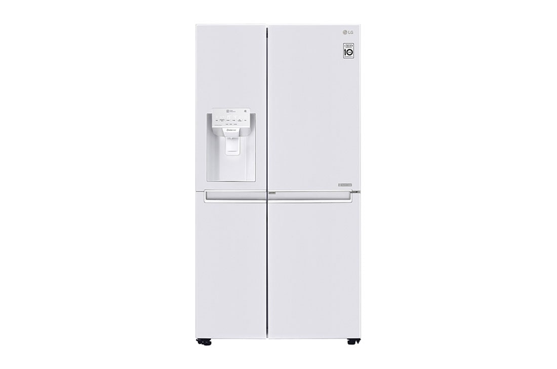 LG Side by Side Refrigerator 668L Gross Capacity, Inverter Linear Compressor, Platinum Silver Color, GCJ-267PXW, GCJ-267PXW