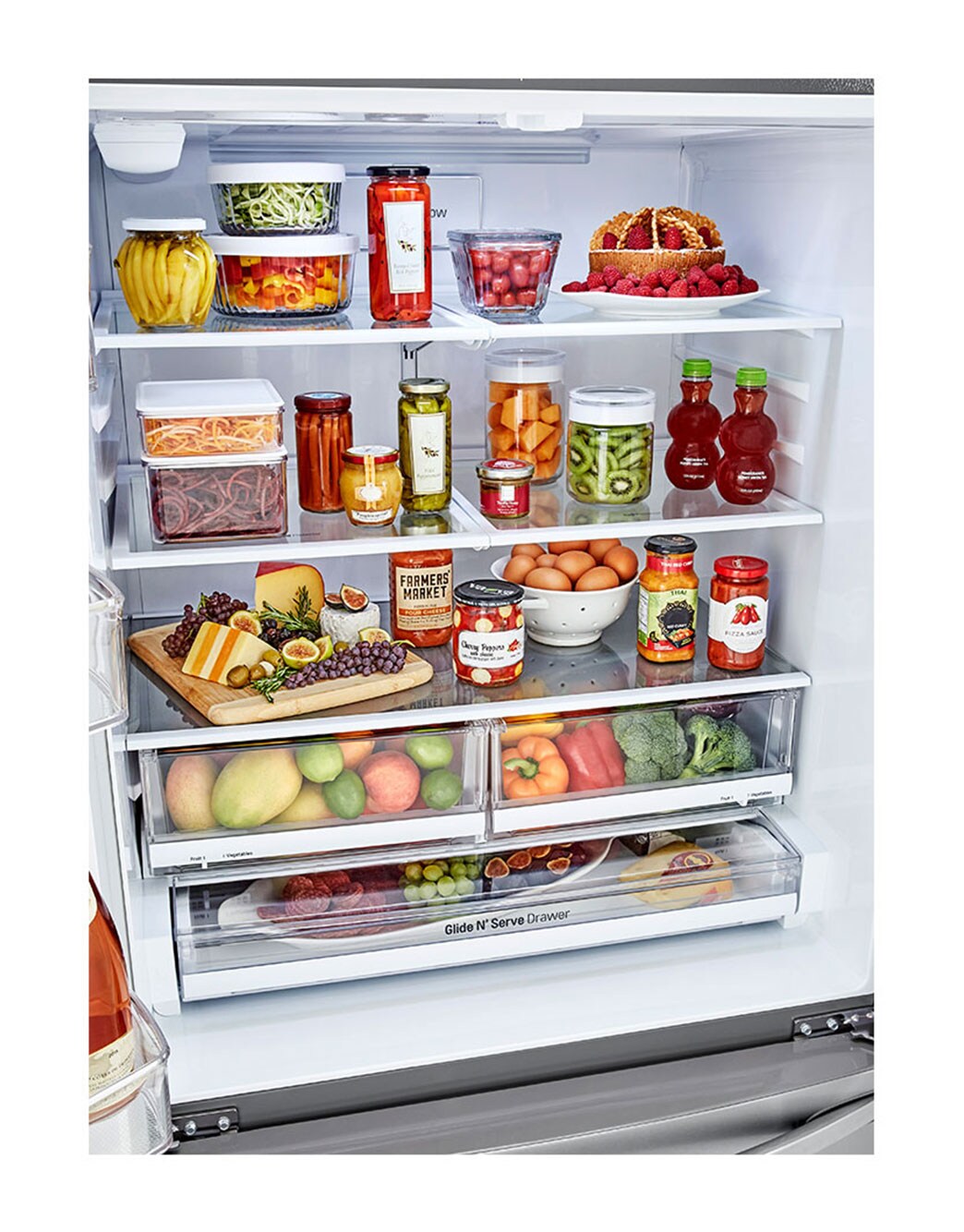 lg refrigerator glide n serve drawer